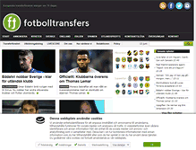 Tablet Screenshot of fotbolltransfers.com
